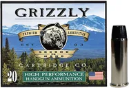 Grizzly Ammo.44 Mag 300 Grain 20-Rounds Wide Flat Nose Gas Check - Grizzly Ammo