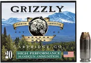 Grizzly Handgun Ammunition .40 SW 180 Grain 20-Rounds JHP - Grizzly