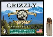 Grizzly Handgun Ammunition 9mm +P 115 Grain 20-Rounds JHP - Grizzly Ammo