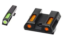 HiViz LiteWave H3 Front and Rear Sights for Glock 42/43 Orange / Green - HIVIZ