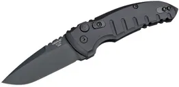 Hogue A01-Microswitch Automatic Knife - 2.75 Plain Drop Point Blade with Deep Carry Clip - Hogue