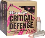 Hornady Critical Defense Lite Nickel Plated Brass 9mm 100 Grain 25-Rounds FTX - Hornady