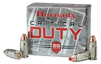 Hornady Critical Duty Nickel Plated Brass .45 ACP +P 220-Grain 20-Rounds FL - Hornady