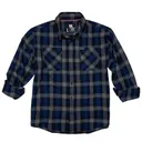 Hornady Gear Flannel Shirt Navy/Black/Gray Large - Hornady