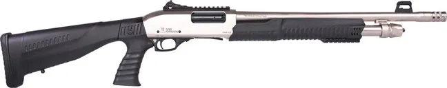 Iver Johnson Pump Nickel 12 GA-3 18 Barrel 5-Rounds - Iver Johnson Arms