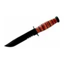 Ka-Bar 1252 USMC Short with Leather with S SER - Ka-Bar