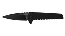Kershaw Fatback Folding Knife - 3.5 Plain Black Drop Point Blade - Kershaw Knives