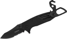Kershaw Funxion EMT Folding Knife - 3 Serrated Black Drop Point Blade - Kershaw Knives