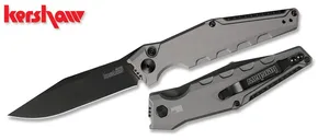 Kershaw Launch 7 Automatic Knife Gray Handle - 3.7 Plain Clip-Point Blade - Kershaw Knives