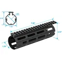 UTG Leapers Super Slim Black M-LOK Drop-in Carbine Length Rail - Leapers UTG
