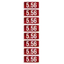 MTM Ammo Caliber Labels 8-Pack Red / white 5.56 - MTM Case-gard
