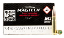 MagTech Tactical/Training Brass .300 AAC Blackout 123-Grain 50-Rounds Full Metal Jacket - Magtech