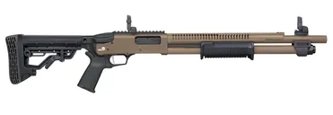Mossberg 590R Flat Dark Earth 12 GA 18.5 Barrel 6-Rounds w/ Heat Shield  MBUS Sights - Mossberg
