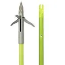 Muzzy Iron 3-Blade Fish Point with Chartreuse Arrow - Muzzy Bowfishing