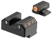 Night Fision Mete SF Square Notch Rear and Front Sight Orange Front Tritium Rear for Canik - Night Fision