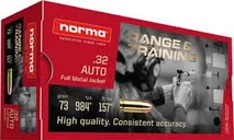 Norma Range and Training Brass .32 ACP 73-Grain 50-Rounds FMJ - Norma Ammo