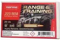 Norma Range & Training Brass .223 Rem 62 Grain 20-Rounds FMJ - Norma Ammo