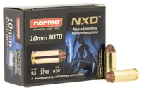 Norma Self Defense NXD Brass 10mm 93 Grain 20-Rounds - Norma Ammo