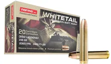 Norma Whitetail Brass .350 Legend 155 Grain 20-Rounds PSP - Norma Ammo