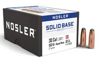 Nosler Solid Base .30 Caliber / .308 150 Grain 50-Count RN - Nosler