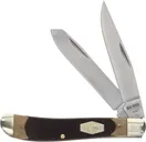 Old Timer Gunstock Trapper Brown 2-Blade 3.1 Clip Point Stainless Blade - Old Timer