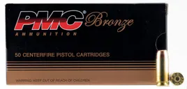 PMC Ammunition Bronze Brass .40 SW 180-Grain 50-Rounds FMJFP - PMC Ammo