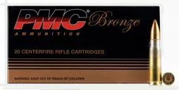 PMC Ammunition Bronze Brass 7.62 X 39 123-Grain 20-Rounds FMJ - PMC Ammo