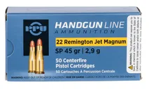 PPU Centerfire .22 Rem Jet Mag 45 Grain 50-Rounds SP - Prvi Partizan
