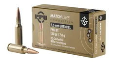 PPU Match 6.5 Grendel 120 Grain 20-Rounds FMJBT - Prvi Partizan