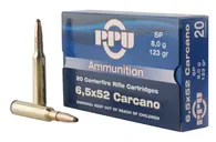 PPU Metric Rifle Brass 6.5 X 52 Carcano 123-Grain 20-Rounds SP - Prvi Partizan