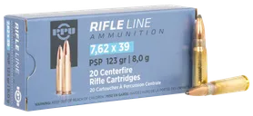 PPU Metric Rifle Brass 7.62 X 39 20-Rounds PSP - Prvi Partizan