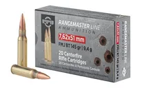 PPU Rangemaster Brass 7.62 X 51 145-Grain 20-Rounds FMJBT - Prvi Partizan