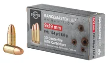 PPU Rangemaster Brass 9mm 124-Grain 1000-Rounds Bulk FMJ - TRZ Trading