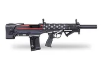 Panzer Arms EGX500 Distressed Black American Flag 12 GA 18.5 Barrel 5-Rounds - Panzer Arms