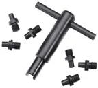Pietta Revolver Nipple Wrench w/ 6 Pack #10 Cap Nipples - Pietta