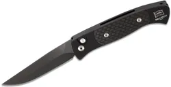 ProTech Knives Brend 2 Black / Grey Automatic Knife - 2.9 Plain Black Clip Point Blade - Protech Knives