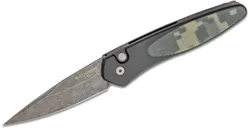 ProTech Knives Newport Camo Automatic Knife - 3 Plain Spear Point Blade - Protech Knives