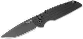 ProTech Knives TR-3 Automatic Knife - 3.5 Plain Black Drop Point Blade - Protech Knives