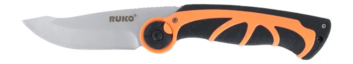 Ruko Knives Rescue Orange Fixed Blade Knife 1.75 Skinner 7Cr17MoV Steel Blade w/ Nylon Sheath - Ruko