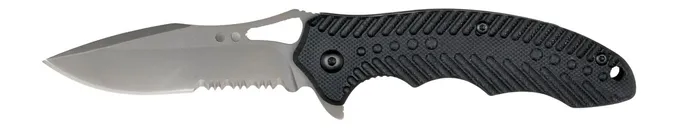 Ruko Knives Socius Textured 3.75 Part Serrated TiNi 7Cr17MoV Blade - Ruko