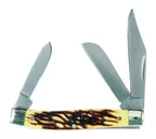 Ruko Knives Stockman Bone 3.31 Folding Plain Edge 440A Blade - Ruko