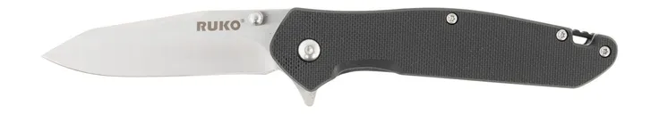 Ruko Knives Tactical 3.25 Plain Edge Drop Point 420A Blade - Ruko