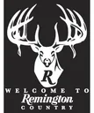Remington White DIE Cut R Buck DECAL - Remington