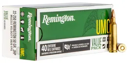 Remington UMC Brass .22-250 Rem 50-Grain 40-Rounds JHP - Remington