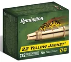 Remington Yellow Jacket Brass .22 LR 33-Grain 225-Rounds Bulk TCHP - Remington
