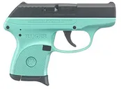 Ruger LCP Black / Turquoise Cerakote .380 ACP 2.75 Barrel 6-Rounds - Ruger