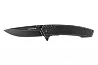 Sarge Stone Folding Knife - 3.25 Plain Black Drop Point Blade - Sarge Knives