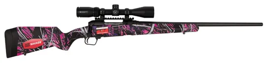 Savage 110 Apex Hunter XP Muddy Girl .243 Win 22 Barrel 4-Rounds with Vortex Crossfire II 3-9x40mm - Savage Arms