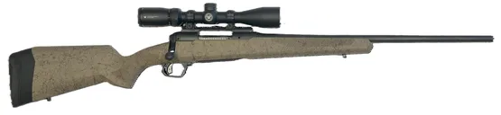 Savage 110 Apex Hunter XP Flat Dark Earth .243 Win 22 Barrel 4-Rounds w/ 3-9x40mm Vortex Crossfire II Scope - Savage Arms
