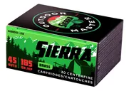 Sierra Outdoor Master Brass .45 ACP 185-Grain 20-Rounds JHPSM - Sierra